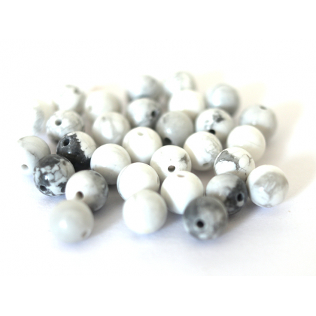 Acheter Lot de 15 perles naturelles rondes 6 mm - Howlite - 1,89 € en ligne sur La Petite Epicerie - Loisirs créatifs