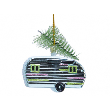 Acheter Boule de Noël caravane airstream - bleue - 2,99 € en ligne sur La Petite Epicerie - Loisirs créatifs