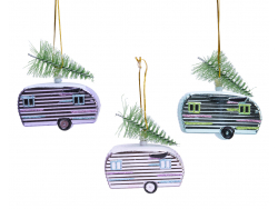 Acheter Boule de Noël caravane airstream - bleue - 2,99 € en ligne sur La Petite Epicerie - Loisirs créatifs