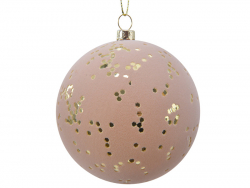 Acheter Boule de Noël - floquée rose - éclats paillettés or - 2,99 € en ligne sur La Petite Epicerie - Loisirs créatifs