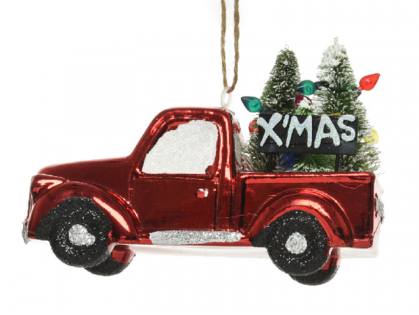 Acheter Boule de Noël - voiture truck transportant un sapin - 3,99 € en ligne sur La Petite Epicerie - Loisirs créatifs