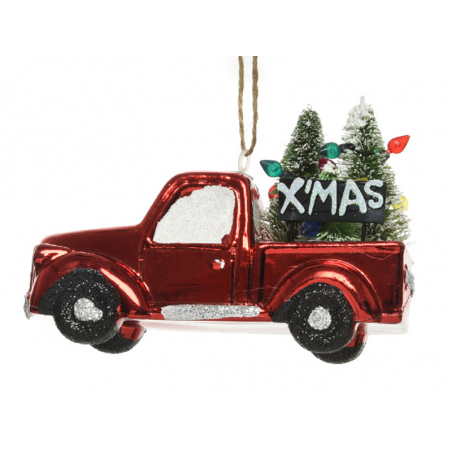 Acheter Boule de Noël - voiture truck transportant un sapin - 3,99 € en ligne sur La Petite Epicerie - Loisirs créatifs