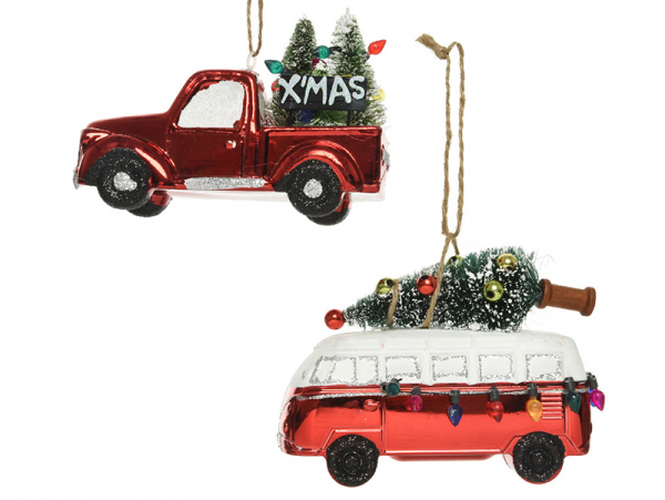 Acheter Boule de Noël - voiture truck transportant un sapin - 3,99 € en ligne sur La Petite Epicerie - Loisirs créatifs