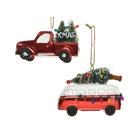 Acheter Boule de Noël - voiture truck transportant un sapin - 3,99 € en ligne sur La Petite Epicerie - Loisirs créatifs