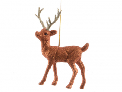Acheter Déco de noël - suspension biche à paillettes cuivrée - 2,99 € en ligne sur La Petite Epicerie - Loisirs créatifs