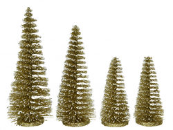 Acheter Blister plastique de 4 sapins à paillettes dorés - 14,99 € en ligne sur La Petite Epicerie - Loisirs créatifs