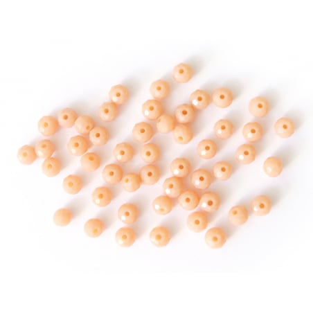 Acheter Lot de 50 perles à facettes rose poudre en verre - 6 mm - 1,19 € en ligne sur La Petite Epicerie - Loisirs créatifs