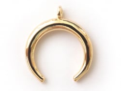 Acheter 1 pendentif corne croissant de lune - doré à l'or fin 18K - 1,59 € en ligne sur La Petite Epicerie - Loisirs créatifs