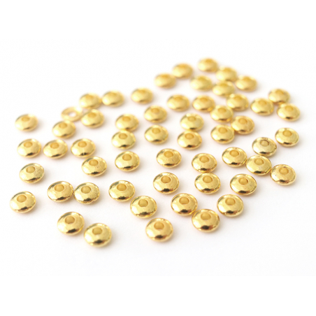 Acheter Lot de 50 perles intercalaires toupies - couleur or - 0,99 € en ligne sur La Petite Epicerie - Loisirs créatifs