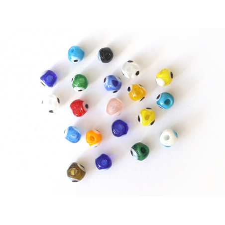 20 perles verre oeil de chat rondes 4mm VIOLET DIY création bijoux 