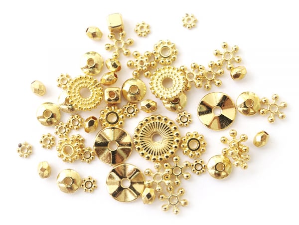 Acheter Lot de 10 grammes soit 40 pcs env d'intercalaires dorées pour perles heishi - 2,49 € en ligne sur La Petite Epicerie ...