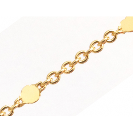 Acheter Chaine maille inclusion petits ronds - doré à l'or fin 18K x 20 cm - 2,99 € en ligne sur La Petite Epicerie - Loisirs...