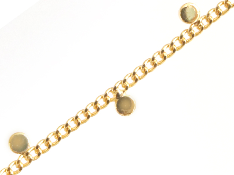 Acheter Chaine alternance de petites pampilles - doré à l'or fin 18K x 20 cm - 4,19 € en ligne sur La Petite Epicerie - Loisi...