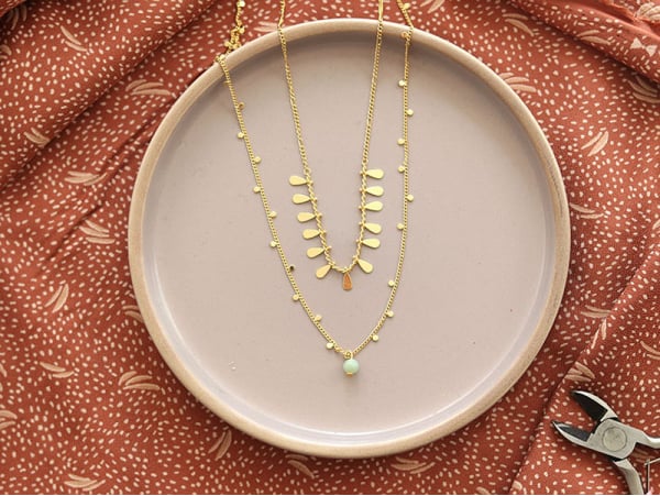 Acheter Chaine perles rondes - doré à l'or fin 18K x 20 cm - 3,49 € en ligne sur La Petite Epicerie - Loisirs créatifs