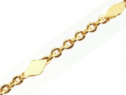 Acheter Chaine inclusion petits losanges - doré à l'or fin 18K x 20 cm - 4,19 € en ligne sur La Petite Epicerie - Loisirs cré...
