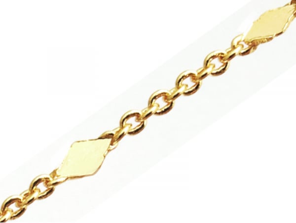 Acheter Chaine inclusion petits losanges - doré à l'or fin 18K x 20 cm - 4,19 € en ligne sur La Petite Epicerie - Loisirs cré...