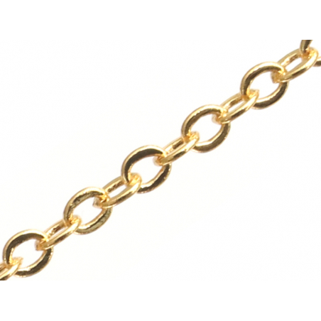 Acheter Chaine forçat 2 x 2,4 mm - doré à l'or fin 18K x 20 cm - 2,49 € en ligne sur La Petite Epicerie - Loisirs créatifs