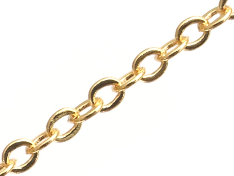 Acheter Chaine forçat 2 x 2,4 mm - doré à l'or fin 18K x 20 cm - 2,49 € en ligne sur La Petite Epicerie - Loisirs créatifs