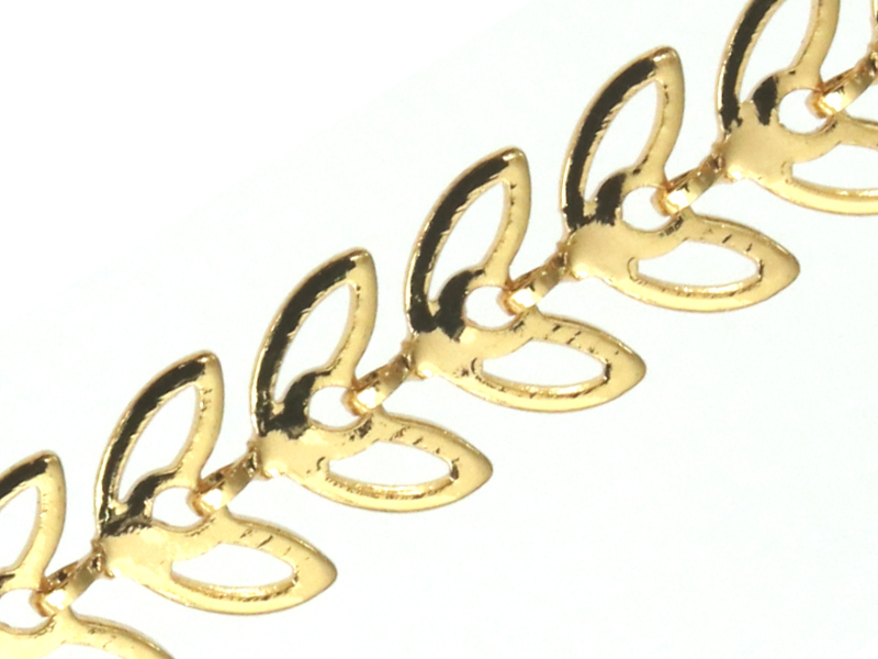Acheter Chaine épi évidée - doré à l'or fin 18K x 20 cm - 2,99 € en ligne sur La Petite Epicerie - Loisirs créatifs