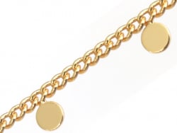 Acheter Chaine petites pampilles rondes espacées - doré à l'or fin 18K x 20 cm - 3,69 € en ligne sur La Petite Epicerie - Loi...