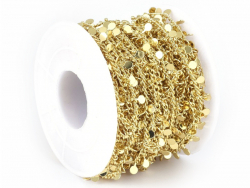 Acheter Chaîne pendeloques rondes - doré à l'or fin 18K x 20 cm - 2,29 € en ligne sur La Petite Epicerie - Loisirs créatifs
