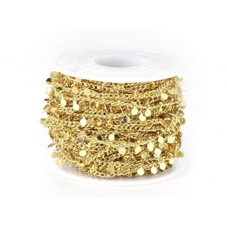 Acheter Chaîne pendeloques rondes - doré à l'or fin 18K x 20 cm - 2,29 € en ligne sur La Petite Epicerie - Loisirs créatifs