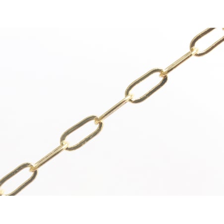 Acheter Chaîne trombone - 6 x 2 mm - doré à l'or fin 18K x 20 cm - 2,19 € en ligne sur La Petite Epicerie - Loisirs créatifs