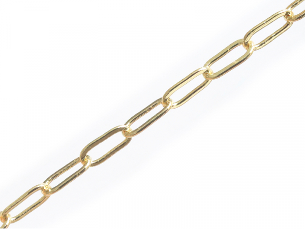 Acheter Chaîne trombone - 6 x 2 mm - doré à l'or fin 18K x 20 cm - 2,19 € en ligne sur La Petite Epicerie - Loisirs créatifs