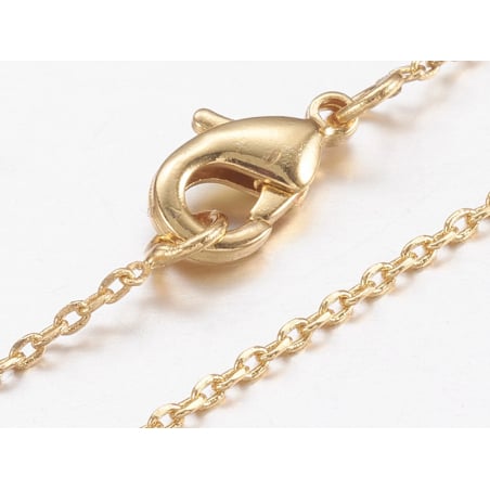 Acheter Collier 45 cm - chaîne forçat - doré à l'or fin 18K - 3,59 € en ligne sur La Petite Epicerie - Loisirs créatifs
