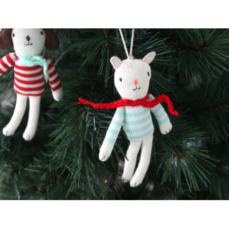 Acheter 1 Décoration arbre de Noël Chat tricoté - 13,99 € en ligne sur La Petite Epicerie - Loisirs créatifs