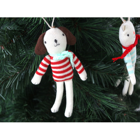 Acheter 1 Décoration arbre de Noël Chien tricoté - 12,49 € en ligne sur La Petite Epicerie - Loisirs créatifs