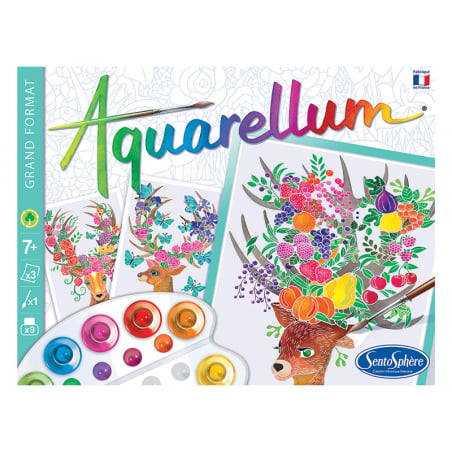 Acheter Coffret Aquarellum - cerfs enchantés - 12,95 € en ligne sur La Petite Epicerie - Loisirs créatifs
