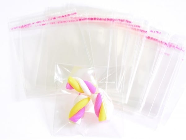 Acheter 200 mini sachets plastiques incolore adhésifs