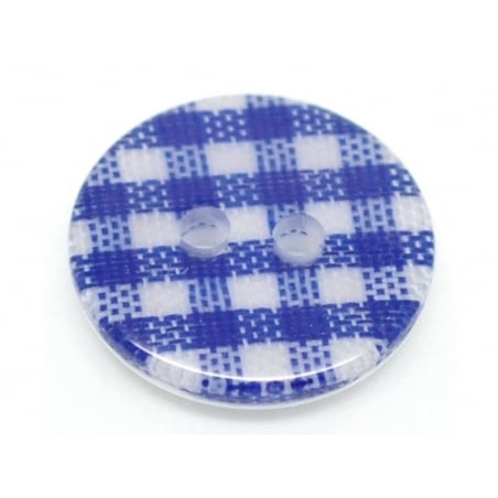 Acheter Bouton plastique rond 15 mm - vichy bleu marine - 0,49 € en ligne sur La Petite Epicerie - Loisirs créatifs