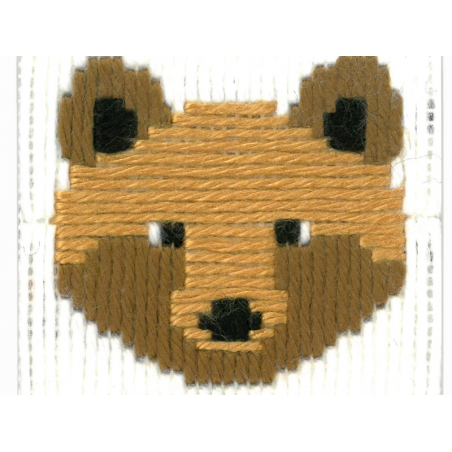 Acheter Kit canevas pour enfant l'ours Bruno - point lancé - 17,39 € en ligne sur La Petite Epicerie - Loisirs créatifs
