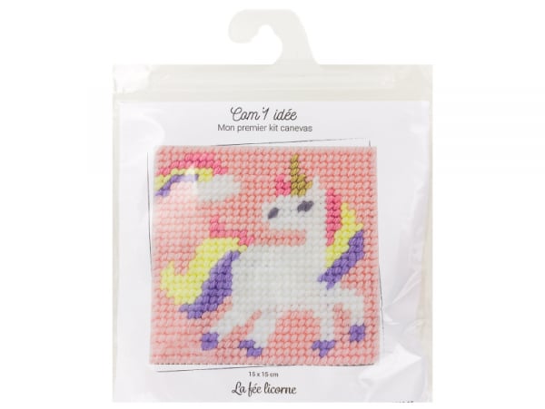 Acheter Kit canevas pour enfant - la fée licorne - 20 x 20 cm - 12,99 € en ligne sur La Petite Epicerie - Loisirs créatifs