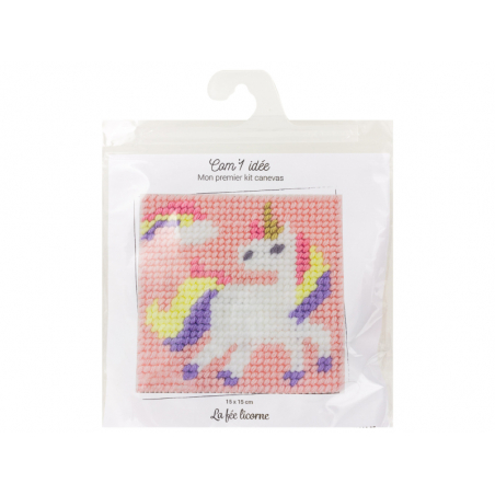 Acheter Kit canevas pour enfant - la fée licorne - 20 x 20 cm - 12,99 € en ligne sur La Petite Epicerie - Loisirs créatifs