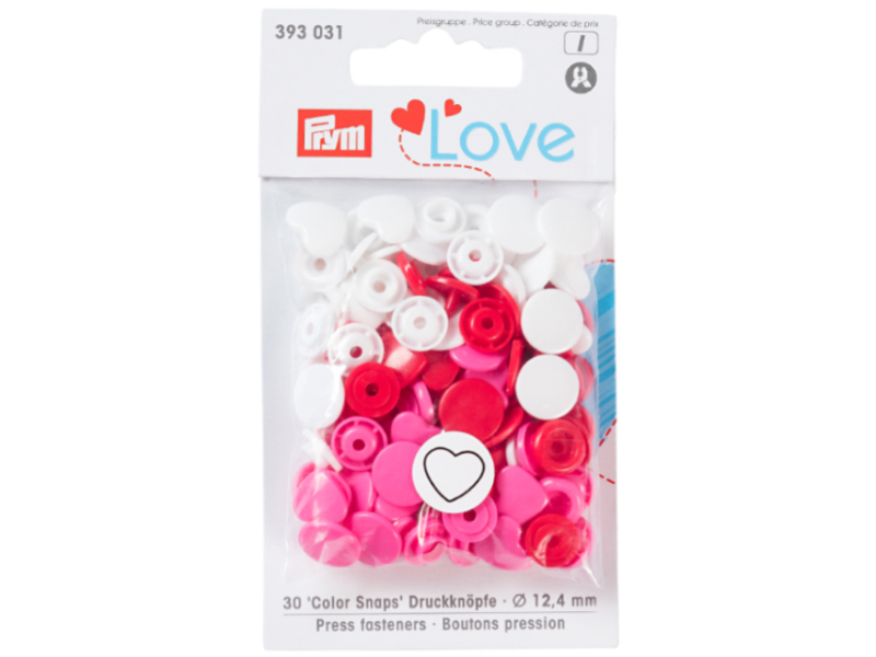 Acheter Prym love boutons press. coeur 12,4mm rouge/blanc/ - 3,39 € en ligne sur La Petite Epicerie - Loisirs créatifs