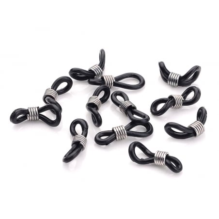 Acheter 10 embouts noirs pour cordon de lunettes - 20 x 5 mm - 1,19 € en ligne sur La Petite Epicerie - Loisirs créatifs