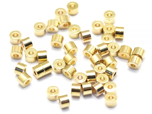 Acheter 20 perles intercalaires - doré à l'or fin 18k - 2,5 x 1,8 mm - 3,19 € en ligne sur La Petite Epicerie - Loisirs créatifs