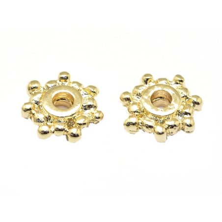 Acheter 10 perles intercalaires heishi - doré à l'or fin 18k - 7,5 x 2 mm - 3,99 € en ligne sur La Petite Epicerie - Loisirs ...