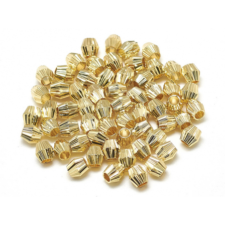 Acheter 10 perles ondulées - doré à l'or fin 18k - 4 x 4 mm - 2,89 € en ligne sur La Petite Epicerie - Loisirs créatifs