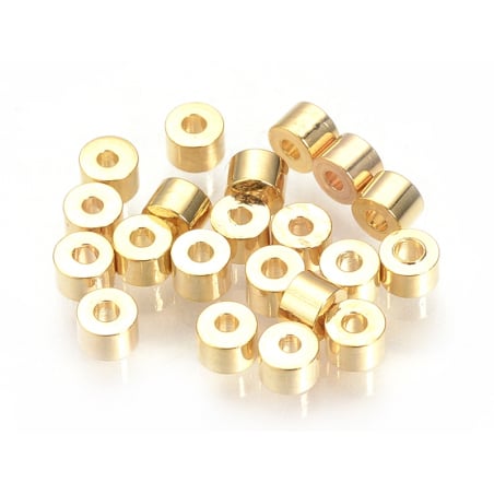 Acheter 10 perles intercalaires - doré à l'or fin 18k - 2,5 x 2 mm - 1,59 € en ligne sur La Petite Epicerie - Loisirs créatifs