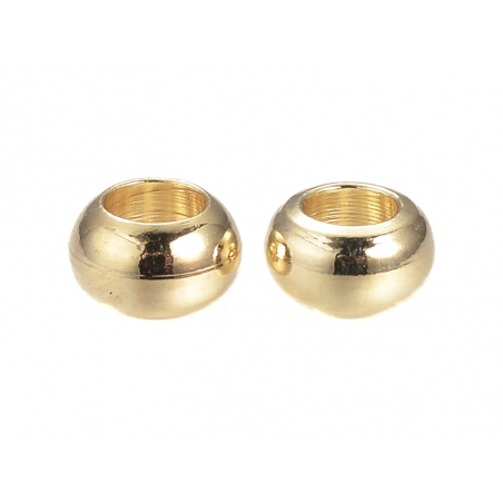 Acheter 10 perles rondelles intercalaires - doré à l'or fin 18k - 5 x 3 mm - 4,49 € en ligne sur La Petite Epicerie - Loisirs...