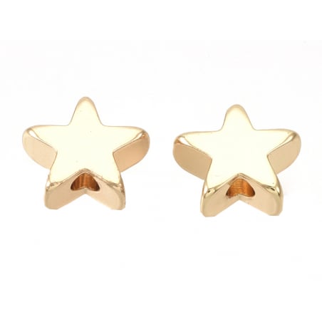Acheter 10 perles étoiles - doré à l'or fin 18k - 8 x 8 x 3 mm - 7,99 € en ligne sur La Petite Epicerie - Loisirs créatifs