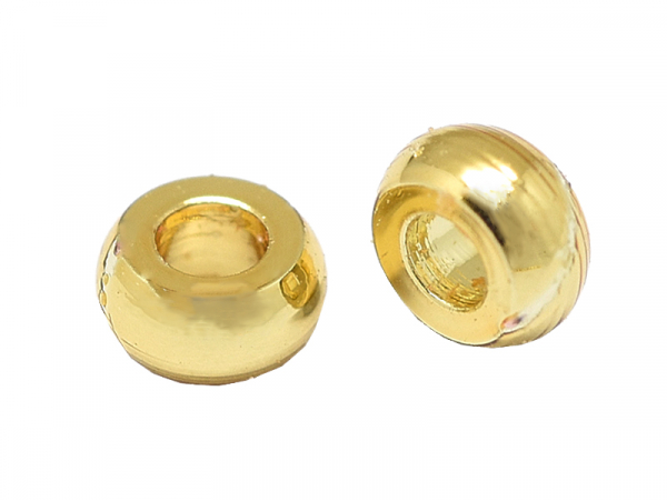 Acheter 10 perles intercalaires rondelles - doré à l'or fin 18k - 2,7 x 1,3 mm - 2,59 € en ligne sur La Petite Epicerie - Loi...