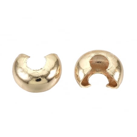 Acheter 20 cache-perles à écraser - doré à l'or fin 18k - 4 mm - 2,99 € en ligne sur La Petite Epicerie - Loisirs créatifs