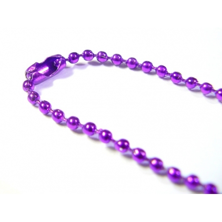 Acheter Collier chaine bille fine violet foncé - 60 cm - 1,79 € en ligne sur La Petite Epicerie - Loisirs créatifs