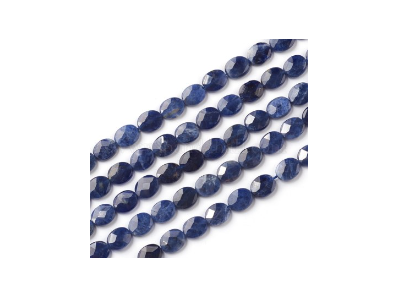 Acheter Perle naturelle à facettes ovale - sodalite - 10 x 8 mm - 1,59 € en ligne sur La Petite Epicerie - Loisirs créatifs