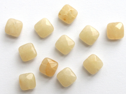 Acheter Perle naturelle à facettes carré - Jade de topaze - 8 x 8 mm - 0,59 € en ligne sur La Petite Epicerie - Loisirs créatifs